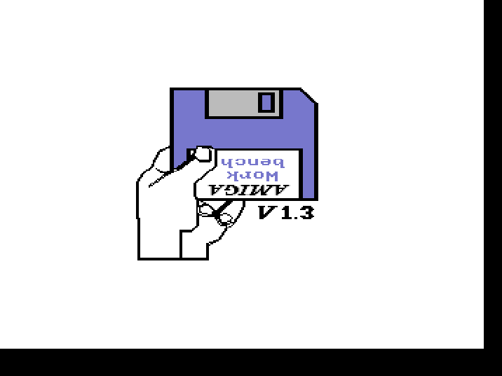 Kickstart 1.3 insert-disk screen