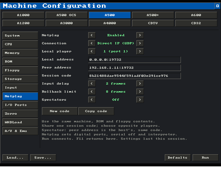 Direct IP netplay setup